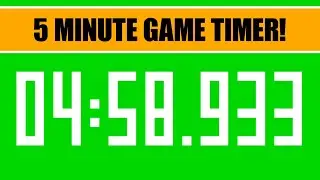 5 Minute Game Timer [FREE GREEN SCREEN FOOTAGE] [4K]