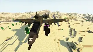 Obliterating a Minecraft Village with an A10 (giving freedom)