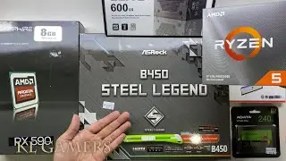 AMD Ryzen 5 3500X ASRock B450 STEEL LEGEND SAPPHIRE RX590 8GB Gaming PC Build