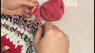 Коврик из старых футболок-2 Всемирный день вязания на публике