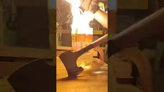 Listen to the bubbles and sizzles, and enjoy watching me create a mess 🤪 #forging #messy