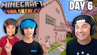 🔴LIVE - Finishing our SMP House Minecraft 1.20 Trails & Tales (Day 6)