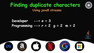 🚀 Finding Duplicate Characters in a String with Java 8 Streams! | #programmingkt #java #java8 #dsa