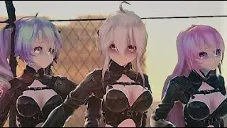 【MMD】虎視眈々 | Koshitantan【Tda初音ミク, 巡音ルカ, 弱音ハクUmineko】+DLS