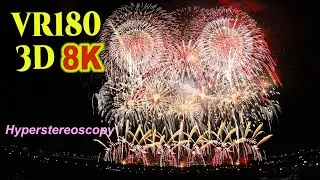 [ Hyperstereoscopy 3D VR180 ] 超立体3D 長岡まつり大花火大会「天地人花火」2024 Nagaoka FireWorks - TENN CHI JIN -