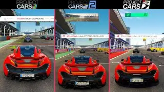 Project Cars 1 vs 2 vs 3 - Graphics and Sound Comparison - PC 1080p
