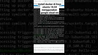 Install docker di ubuntu 18.04 menggunakan google cloud vm