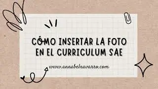 Cómo introducir la foto en el currículum del SAE