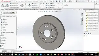 How to design brake disc in solidworks
