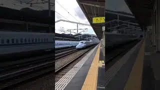Kodama shinkansen high speed through Aioi station Japan #trainspotting #train #trains