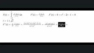 Max Min Example Function Defined by an integral