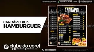 Cardápio Lanchonete #03 - Burguer Gourmet (CDR e PDF)