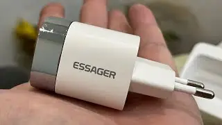 ESSAGER. Качественная зарядка USB и Type C с индикатором мозности на 33ватта