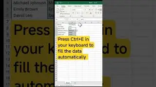 How to fill the data automatically in Excel? #excel #automation #exceltips #exceltricks