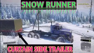 Deliver curtain side trailer to the polar base Abandoned Supplies | Snow Runner gameplay part 20  HD