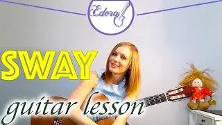 SWAY guitar duet tutorial with chords on the screen - Dean Martin