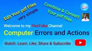 How to edit pdf files | How to load  adobe reader DC | edit pdf file | Combine pdf files to a single