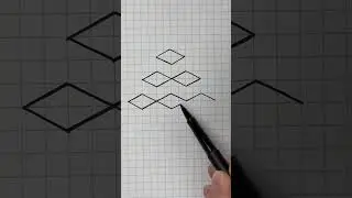 Cool cube drawing 