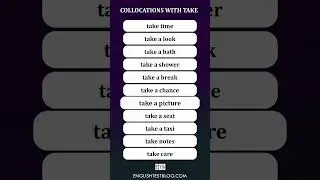 Collocations with take