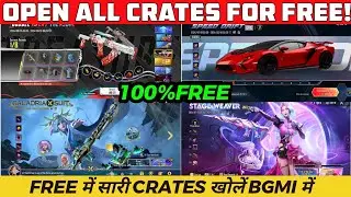 🔴OPEN ALL CRATES FOR FREE!! IN BGMI ✅ BGMI ME FREE SPINS KAISE KARE?