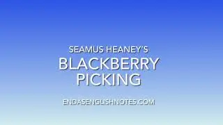 Blackberry Picking by Séamus Heaney Revision Video