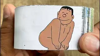 Doraemon Cartoon Flipbook #223 | Shizuka Saw Naked Gian Flip Book | Flip Book Artist 2024
