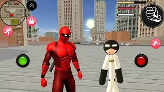 Süper Kahraman Yarasa Çöp #9 - Batman Stickman Rope Hero Spider Gangstar Crime  - Android Gameplay