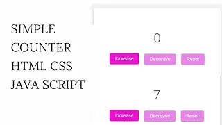 Build a Simple Counter using HTML, CSS, and JavaScript