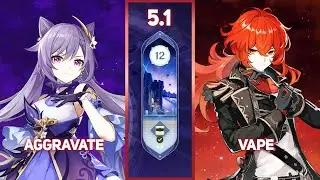 [Genshin Impact - Abyss 5.1] Aggravate Keqing x Vape Diluc