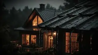 Peaceful Rain on Window & Roof – Black Screen Sleep Aid for Instant Relaxation