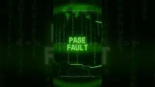 PAGE FAULT   Retro CRT green screen glitch text animation
