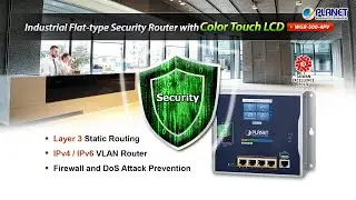Industrial Flat-type Security Router with Color Touch LCD (WGR-500-4PV)