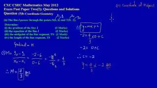 CSEC CXC Maths Past Paper Question 5b May 2012 Exam Solutions (Answers)_ by Will EduTech