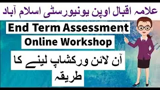 All workshops are online how to attend online workshops | AIOU INFO