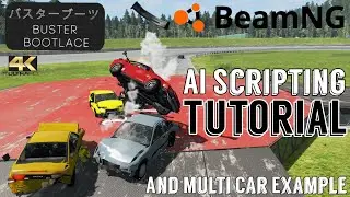 BeamNG Tutorial - How To Set AI Scripting For Laps & A 9 Car Example (4K60)