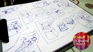 JULIET CHARACTERS SKETCH. Hiaden from sketchbook. How to sketch illustration with ballpen creation.
