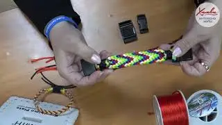 Изготовление плоского браслета из шелкового шнура, в технике 