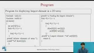 Accessing the array elements in 2D array