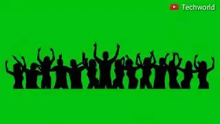 People crowd green screen effect || animation green screen || Techworld