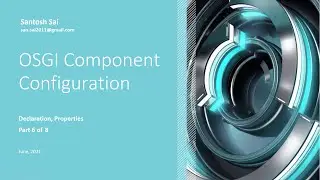 3.6 OSGI Component Configuration