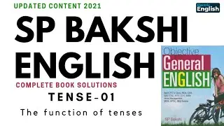 Class -1 | The function of Tenses | SP Bakshi English Book Solutions | Electric English