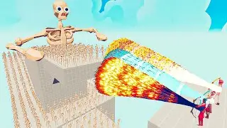 100x SKELETON + 2x GIANT vs 3x EVERY GOD - Totally Accurate Battle Simulator TABS