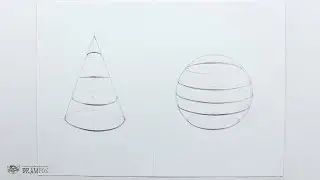 DrawFox. Рисунок карандашом для начинающих. Урок 2-1. Построение геометрических фигур с кривизной.