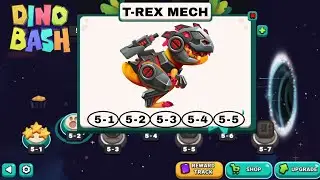 DINO BASH 2 - NEW DINO: T-Rex Mech, Para the Healer vs Cleo, Anubis Mom, caveman