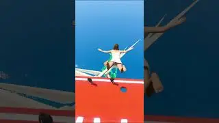 Amanda, Cow, Lamar & Michael Funny Water Slide #1 #shorts