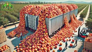 Peaches Mega Factory: Processing Millions of Canned Peaches