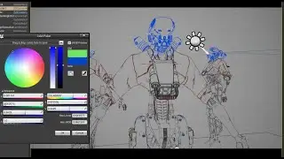 Pseudo world space colored outlines Unreal Engine 4