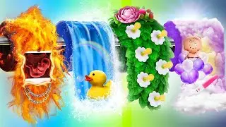 Огонь VS Вода VS Воздух VS Земля Беременны! | Четыре Стихии Стали Мамами