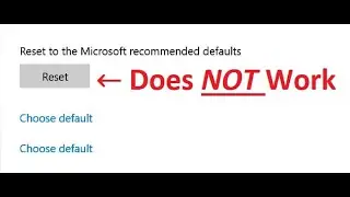 How To Fix STUCK File Associations WINDOWS 10. Resetting to Default Does NOT Work!