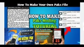 How To Make Paks Moding File  | PakModSeries  | Part 4  (2021) Stylo Gaming